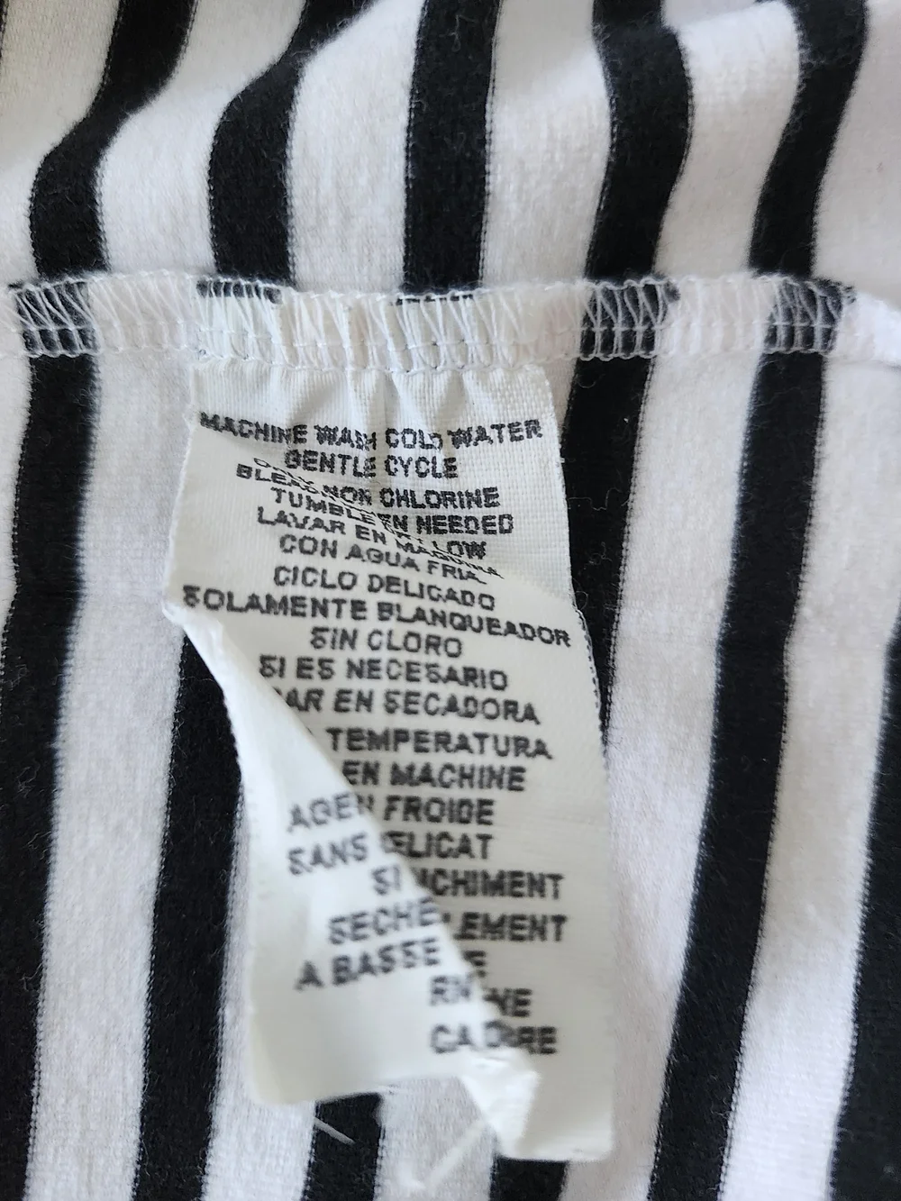 New Striped Black and White Tee - Picture 4 of 6